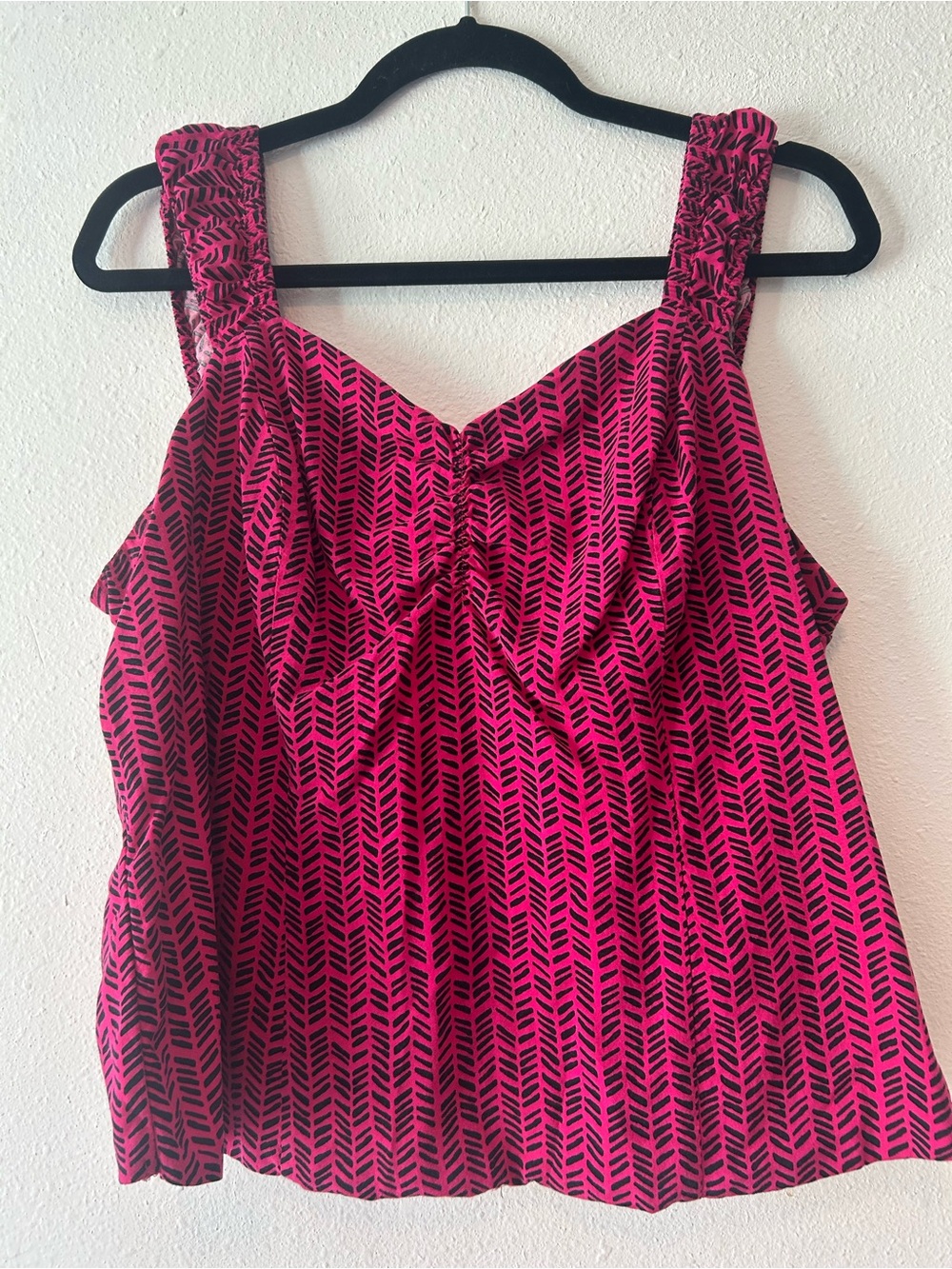torrid Pink & Black Patterned Wide-Strap Camisole